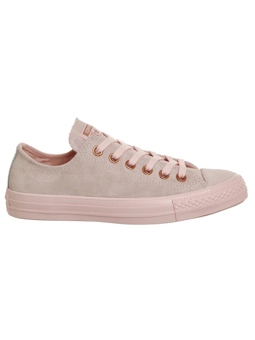 Converse All Star Low Top Leather Pastel Pink Suede Sneakers Women's 8.5